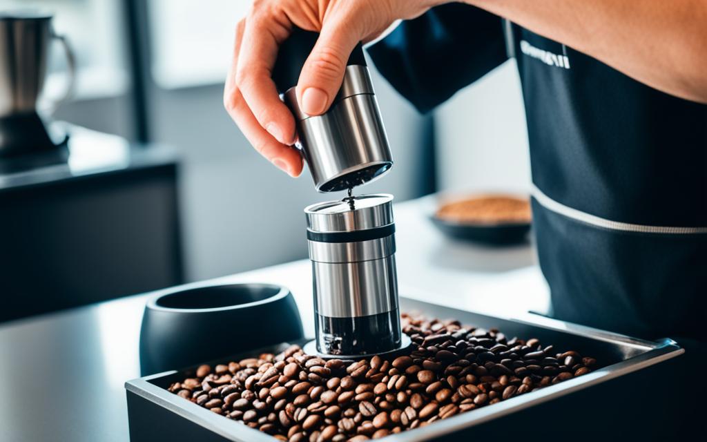 praticidade na moagem de café